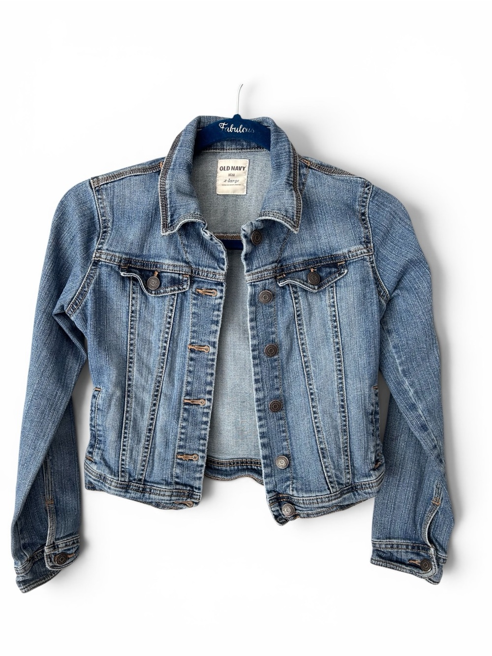 Old Navy Classic Denim Jacket Cotton Blend Kids XL